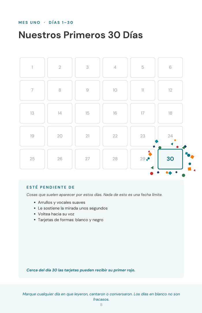 un calendario de 90 días